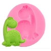 Molde de Silicone Dinossauro Feliz para Confeitaria e Biscuit