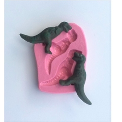 Molde de Silicone Dinossauro Duplo Velociraptor para Biscuit e Confeitaria - comprar online