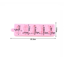 Molde de Silicone Animais da Fazenda 2D para Biscuit e Confeitaria