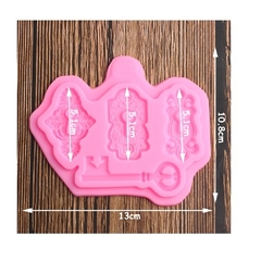 Molde de Silicone Fechaduras e Chaves Retrô para Biscuit e Confeitaria