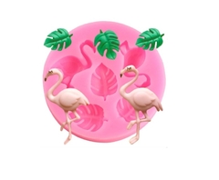 Molde de Silicone Mini Flamingos e Mini Costelas de Adão