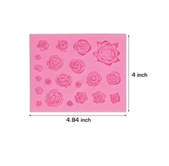 Molde de Silicone Mini Rosas e Flores - loja online