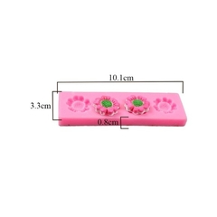 Molde de Silicone 04 Florzinhas Para Biscuit e Confeitaria - comprar online