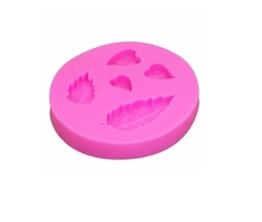 Imagem do Molde de Silicone Mini Folhinhas e Folhinha coração