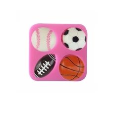 Molde de Silicone Bolas de Futebol, Tennis  e Basquete para Biscuit e Confeitaria - comprar online