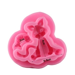 Molde de Silicone para Biscuit e Confeitaria Gato 2D - loja online