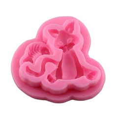 Imagem do Molde de Silicone para Biscuit e Confeitaria Gato 2D