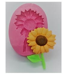 Molde de Silicone Girassol para Biscuit e Confeitaria