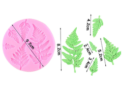 Molde de Silicone Folhas de Samambaia para Biscuit e Confeitaria - comprar online