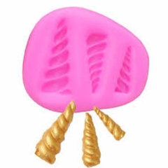 Molde de Silicone Mini Chifres de Unicórnio para Biscuit e Confeitaria - comprar online