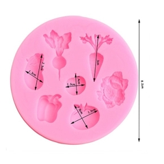 Molde de Silicone Legumes para Biscuit e Confeitaria - lojacanaldaconfeitaria.com.br