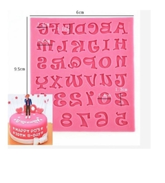 Molde de Silicone Letras e Números para Biscuit e Confeitaria na internet