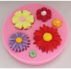 Molde de Silicone Margaridas para Biscuit e Confeitaria - lojacanaldaconfeitaria.com.br