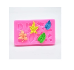 Molde de Silicone Mini Folhas para Biscuit e Confeitaria - lojacanaldaconfeitaria.com.br