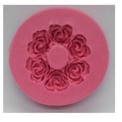 Molde de Silicone Mini Guirlanda de Rosinhas para Biscuit e Confeitaria - comprar online