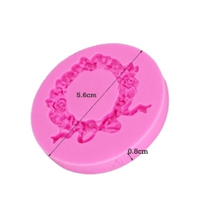 Molde de Silicone Guirlanda com laço para Confeitaria e Biscuit