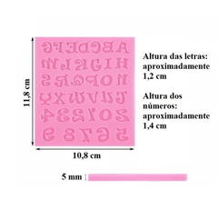 Molde de Silicone Letras e Números para Biscuit e Confeitaria - comprar online