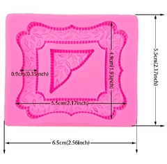 Molde de Silicone Moldura Retangular Pequena e Mini Cantoneira para Biscuit e Confeitaria na internet