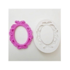 Molde de Silicone Moldura Oval para Biscuit e Confeitaria - comprar online