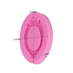 Imagem do Molde de Silicone Moldura Real Oval para Biscuit e Confeitaria