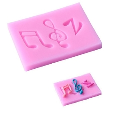 Molde de Silicone Notas Musicais para Biscuit e Confeitaria