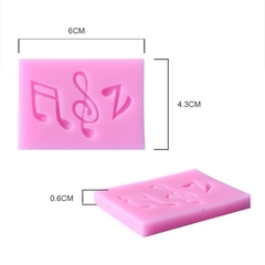 Molde de Silicone Notas Musicais para Biscuit e Confeitaria - loja online