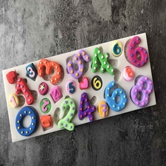 Molde de Silicone Números Estrelas para Artesanato e Confeitaria na internet