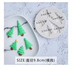 Molde de Silicone Árvores de Natal para Confeitaria e Biscuit - loja online