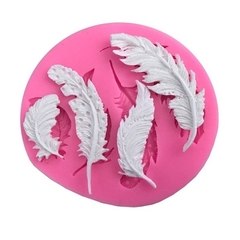 Molde de Silicone Plumas para Biscuit e Confeitaria - comprar online