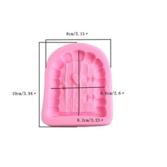 Molde de Silicone Porta Encantada para Biscuit e Confeitaria