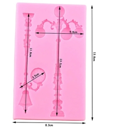 Molde de Silicone Postes de Iluminação Retrô para Biscuit e Confeitaria - comprar online