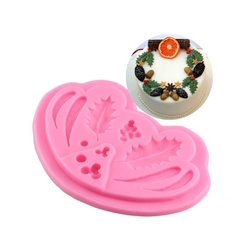 Molde de Silicone Ramos e Frutinhas de Natal para Confeitaria e Biscuit - comprar online