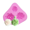 Molde de Silicone 04 Rosas para Biscuit e Confeitaria