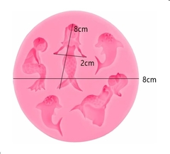 Molde de Silicone Sereias para Biscuit e Confeitaria - loja online