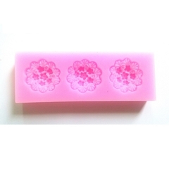 Molde de Silicone Trio de Mini Jóias Floral - comprar online