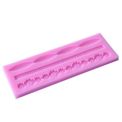 Molde de Silicone Cordão Triplo Médio para Biscuit e Confeitaria - lojacanaldaconfeitaria.com.br