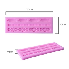 Molde de Silicone Cordão Triplo Médio para Biscuit e Confeitaria - loja online