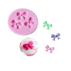 Molde de Silicone 3 Laçinhos para Biscuit e Confeitaria - comprar online