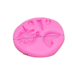 Molde de Silicone Unicórnio, Chifre, orelhas e Arco Iris Mini para Biscuit e Confeitaria - comprar online