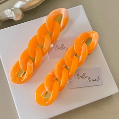 Hair Clip Elos Orange - Bella Brasil Boutique