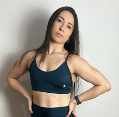 Top Camis Azul petróleo