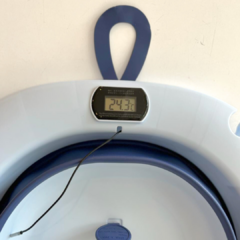 Bañadera plegable con termómetro en internet