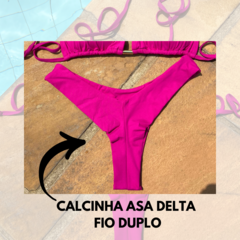 Biquíni Cortininha Com Bojo Removível Calcinha Asa Delta Fio Duplo - Fucsia na internet