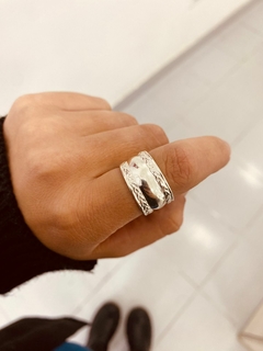 Anillo Labrado Plata Lisa