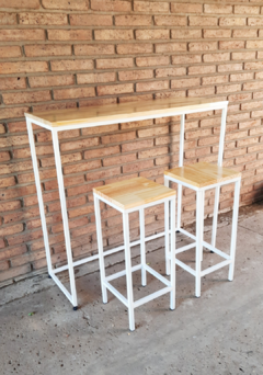 COMBO: BARRA INDUSTRIAL + 2 BANQUETAS... 20% OFF TRANSFERENCIA - tienda online