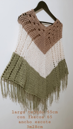 PONCHO TEJIDO CROCHET.............. 20% OFF PAGO X TRANSFERENCIA