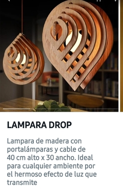 LAMPARA MADERA NORDICA..................15% OFF TRANSFERENCIA - comprar online