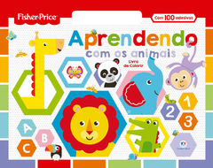 Imagem do kit 7 livros fisher-price: maleta, livro almofadado, 2 cartonados, quebra-cabeça e 2 livros banho