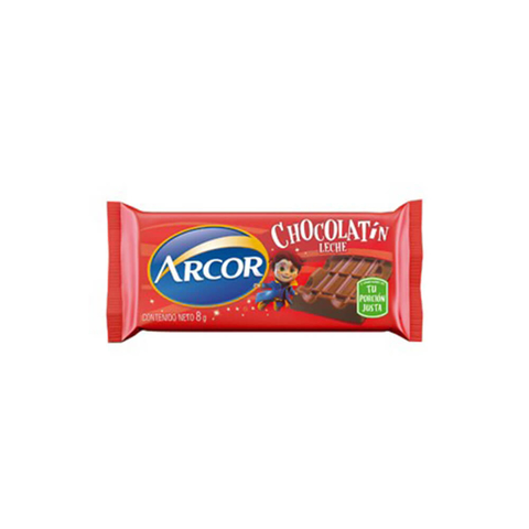 CHOCOLATE LECHE ARCOR 8g (20unidades)