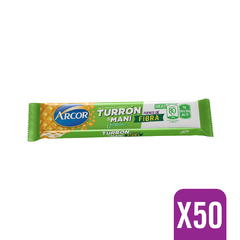 TURRON MANI/FIBRA ARCOR (50 unidades) - comprar online